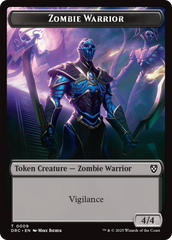 Zombie Army // Zombie Warrior Double-Sided Token [Aetherdrift Tokens] | Good Games Morley