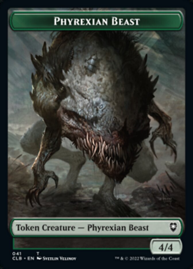 Phyrexian Beast // Wurm Double-Sided Token [Commander Legends: Battle for Baldur's Gate Tokens] | Good Games Morley