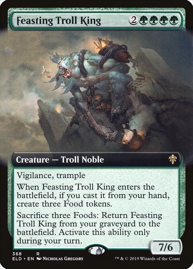 Feasting Troll King 368/269 (Throne of Eldraine)  - Extended Art Foil | Good Games Morley