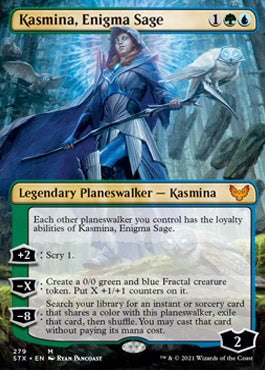 Kasmina, Enigma Sage (Borderless) [Strixhaven: School of Mages] | Good Games Morley