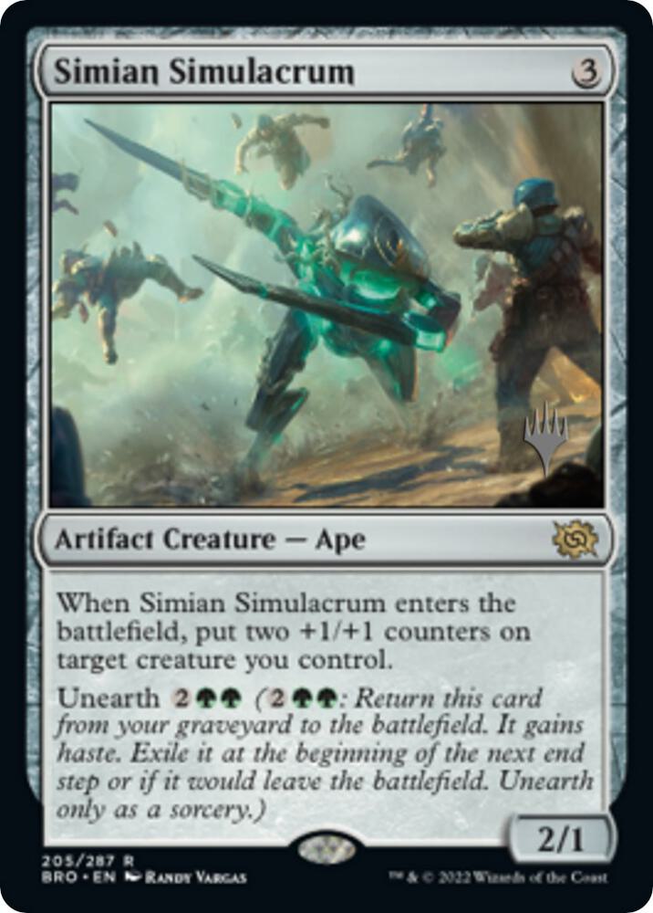 Simian Simulacrum 205p/169 (Promo Pack: The Brothers' War)  - Foil | Good Games Morley
