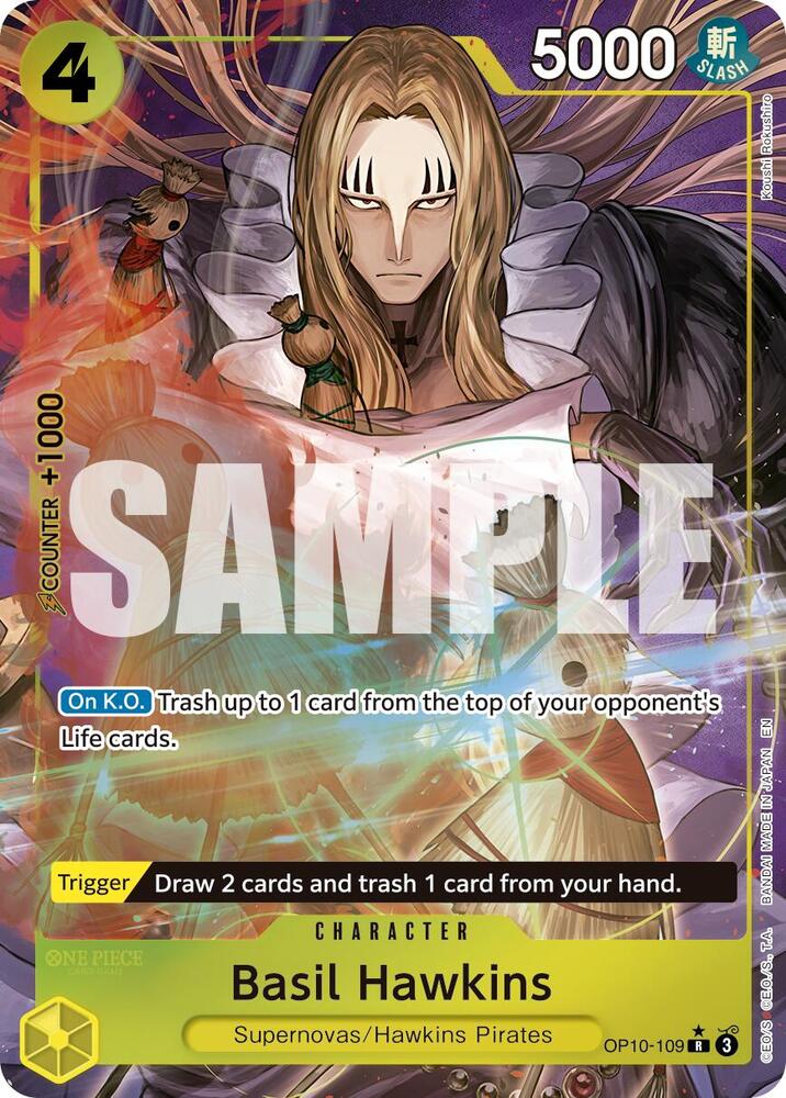 Basil Hawkins OP10-109 (Premium Booster -The Best- Vol. 2)  - Alternate Art Foil | Good Games Morley