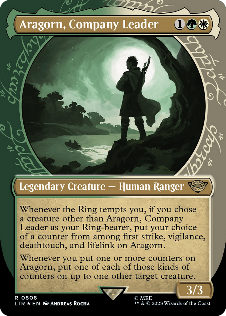 Aragorn, Company Leader (Showcase) (Surge Foil) [The Lord of the Rings: Tales of Middle-Earth] | Good Games Morley