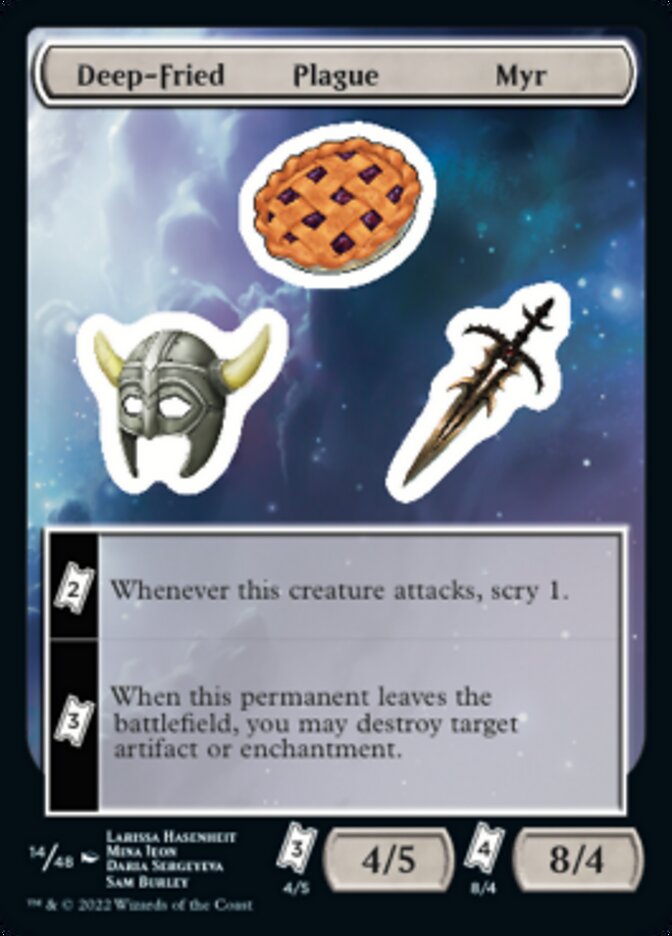 Deep-Fried Plague Myr [Unfinity Stickers] | Good Games Morley