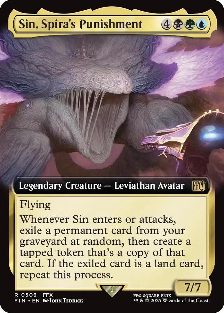 Sin, Spira's Punishment 508/309 (FINAL FANTASY)  - Extended Art Foil | Good Games Morley