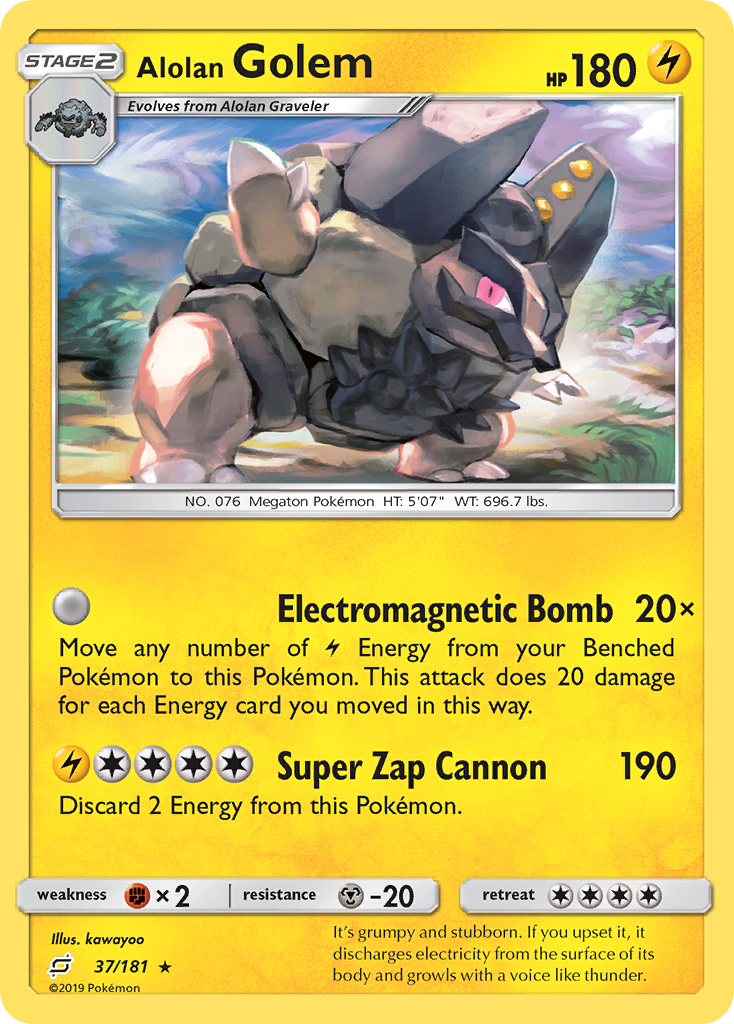 Alolan Golem (37/181) [Sun & Moon: Team Up] | Good Games Morley