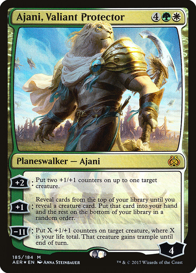 Ajani, Valiant Protector 185/184 (Aether Revolt)  - Foil | Good Games Morley