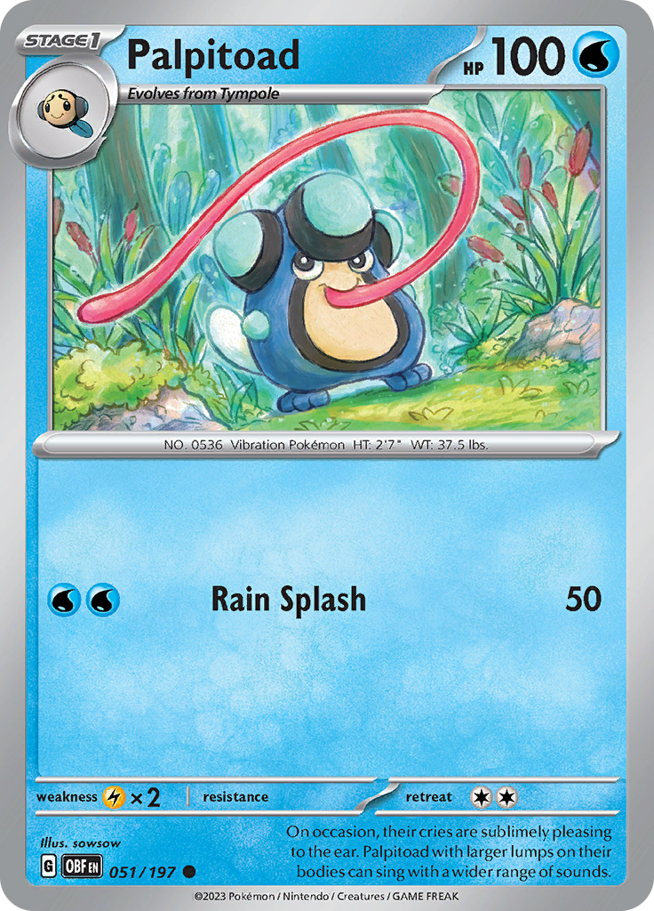 Palpitoad (051/197) [Scarlet & Violet: Obsidian Flames] | Good Games Morley