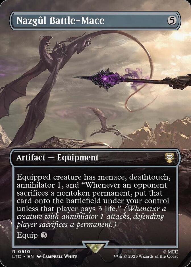 Nazgûl Battle-Mace 510 (Commander: The Lord of the Rings: Tales of Middle-earth)  - Borderless Foil | Good Games Morley