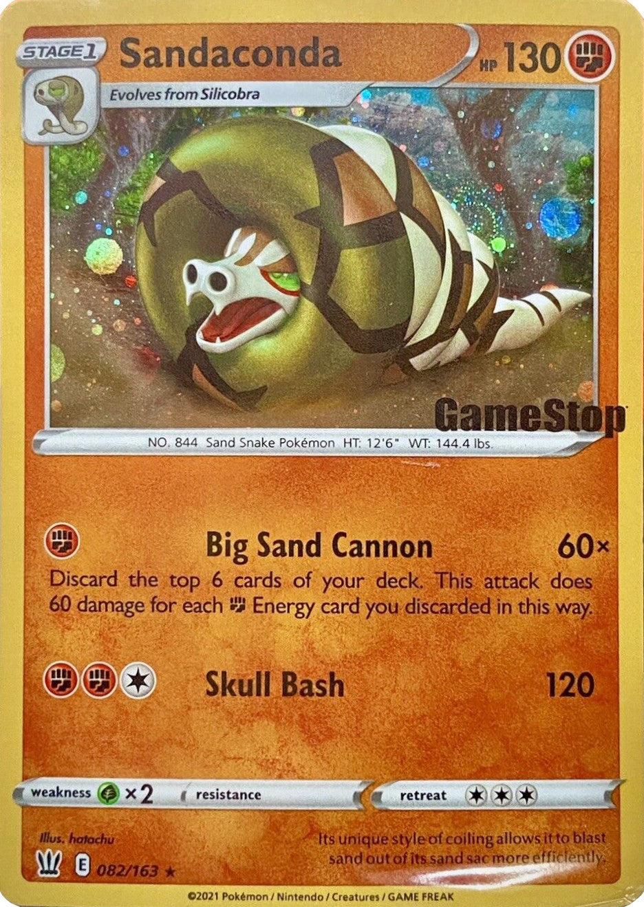 Sandaconda (082/163) (GameStop Exclusive) [Sword & Shield: Battle Styles] | Good Games Morley