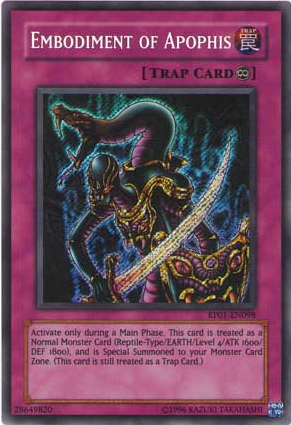Embodiment of Apophis [RP01-EN098] Secret Rare | Good Games Morley