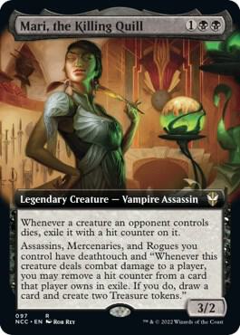 Mari the Killing Quill Extended Art 97 (Commander: Streets of New Capenna)  | Good Games Morley