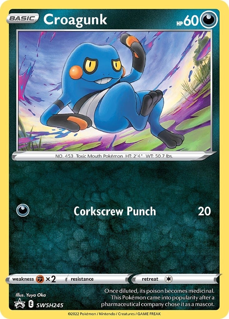 Croagunk (SWSH245) [Sword & Shield: Black Star Promos] | Good Games Morley