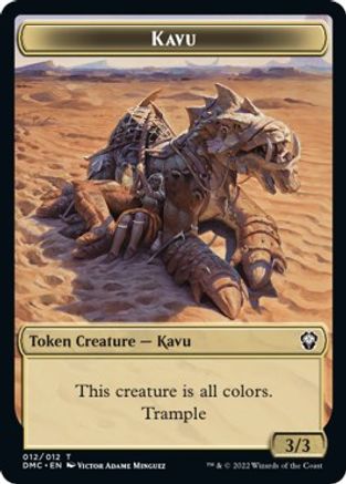 Kavu // Bear Double-Sided Token [Dominaria United Commander Tokens] | Good Games Morley