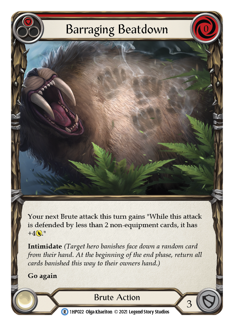 Barraging Beatdown (Red) [1HP022] (History Pack 1) | Good Games Morley
