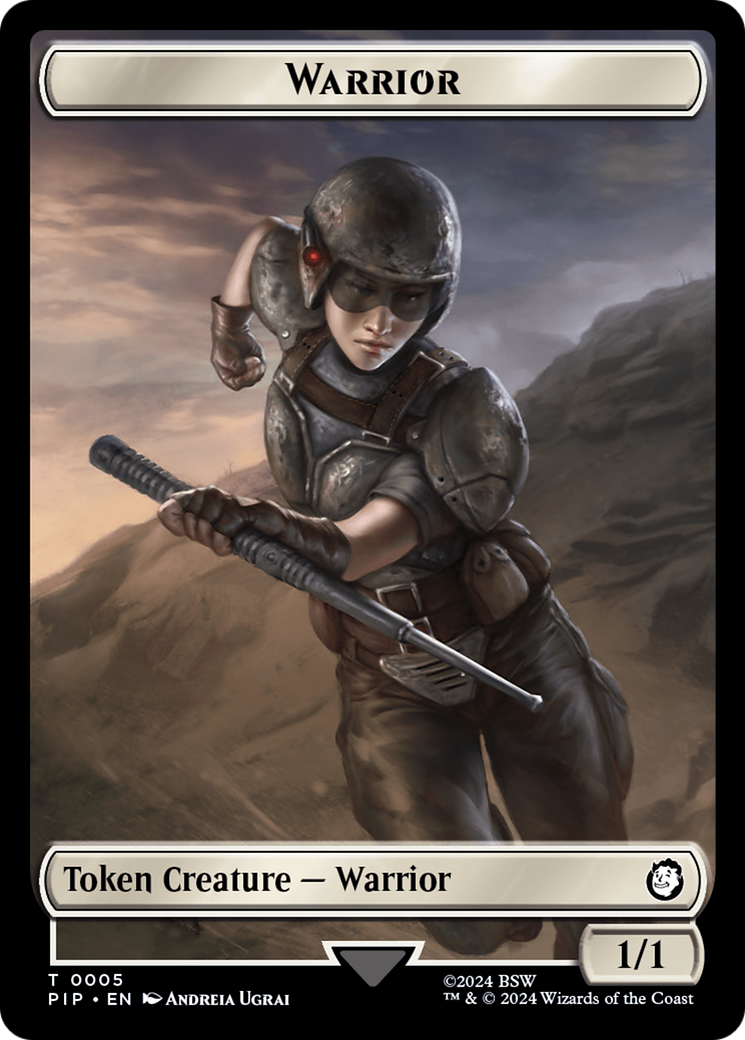 Energy Reserve // Warrior Double-Sided Token [Fallout Tokens] | Good Games Morley
