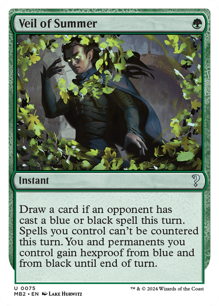 Veil of Summer (White Border) [Mystery Booster 2] | Good Games Morley