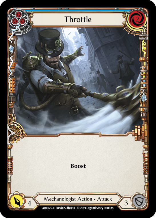 Throttle (Blue) [ARC025-C] (Arcane Rising)  1st Edition Rainbow Foil | Good Games Morley