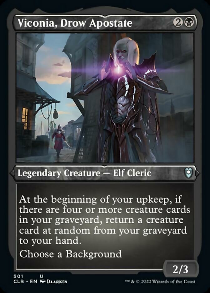 Viconia, Drow Apostate (Foil Etched) [Commander Legends: Battle for Baldur's Gate] | Good Games Morley