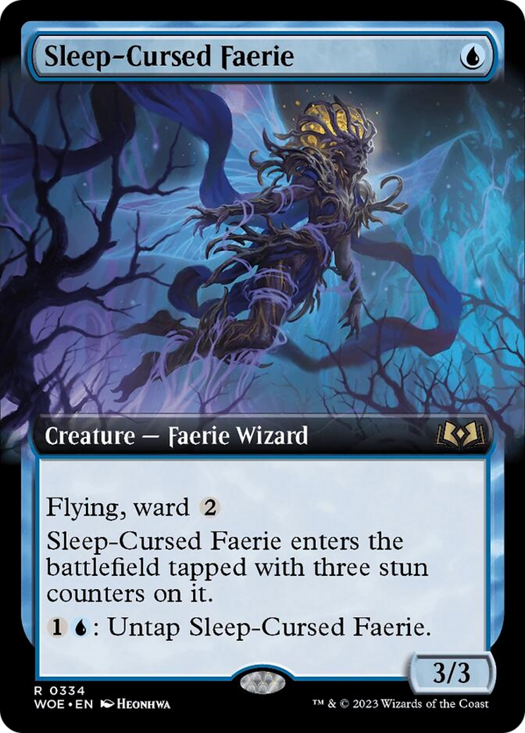 Sleep-Cursed Faerie (Extended Art) [Wilds of Eldraine] | Good Games Morley