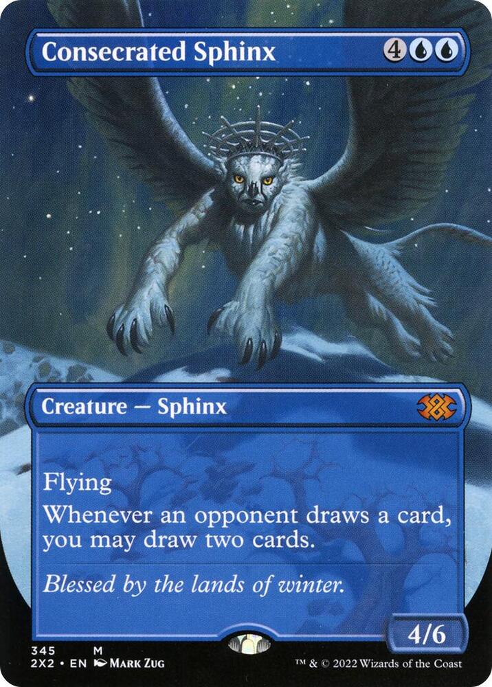 Consecrated Sphinx Borderless 345/331 (Double Masters 2022)  - Foil | Good Games Morley
