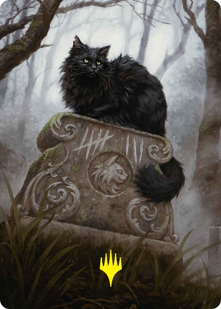 Nine-Lives Familiar 2 Art Card (36/54) (Gold-Stamped Planeswalker Symbol) [Foundations Art Series] | Good Games Morley