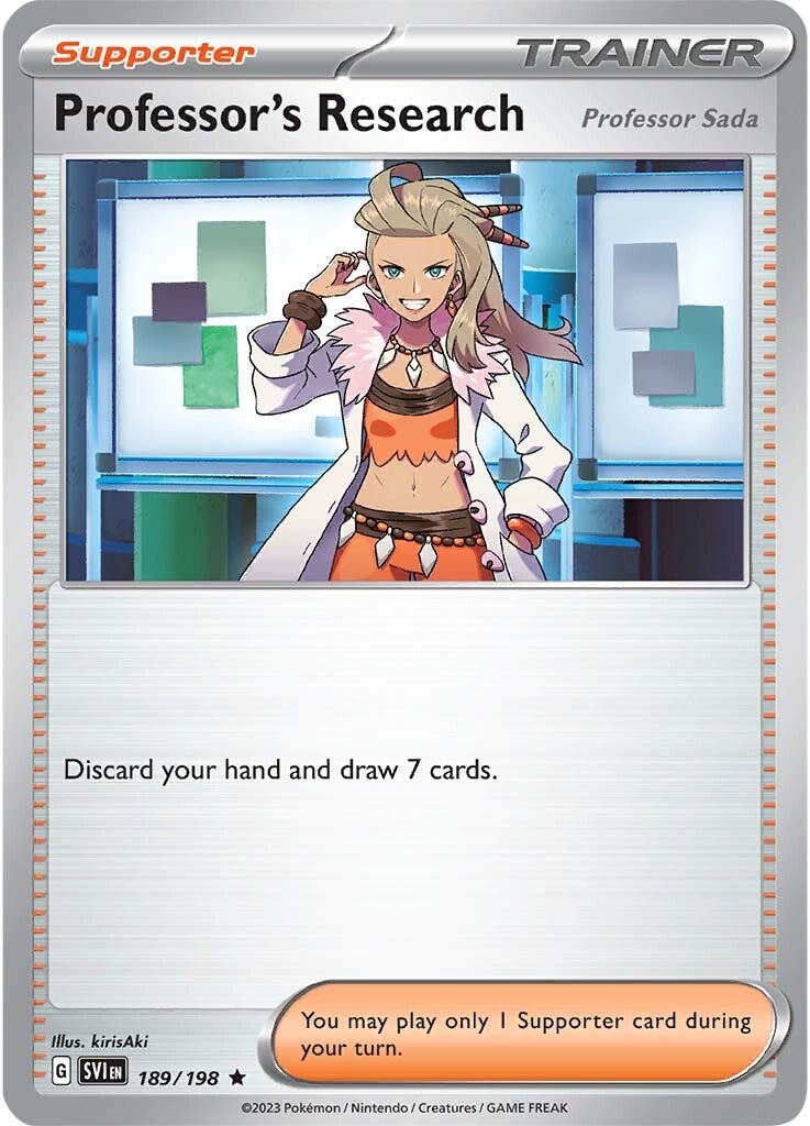 Professor's Research (Professor Sada) (189/198) [Scarlet & Violet: Base Set] | Good Games Morley