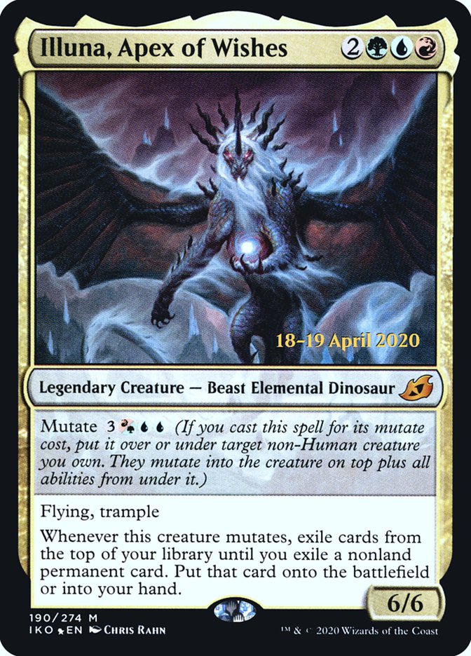 Illuna, Apex of Wishes [Ikoria: Lair of Behemoths Prerelease Promos] | Good Games Morley