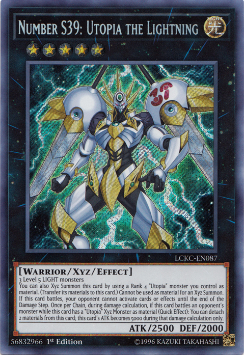 Number S39: Utopia the Lightning [LCKC-EN087] Secret Rare | Good Games Morley