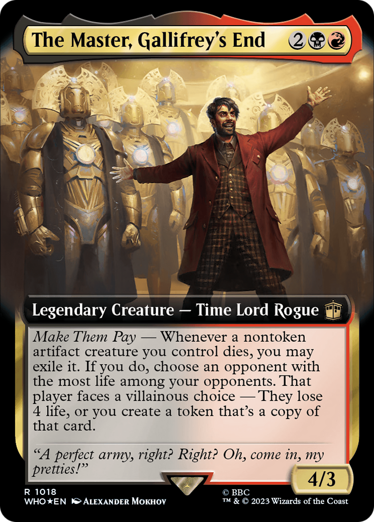 The Master, Gallifrey's End (Extended Art) (Surge Foil) [Doctor Who] | Good Games Morley