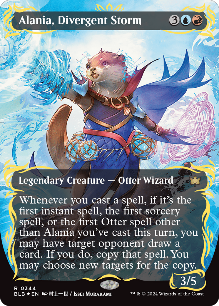 Alania, Divergent Storm (Borderless) (Raised Foil) [Bloomburrow] | Good Games Morley