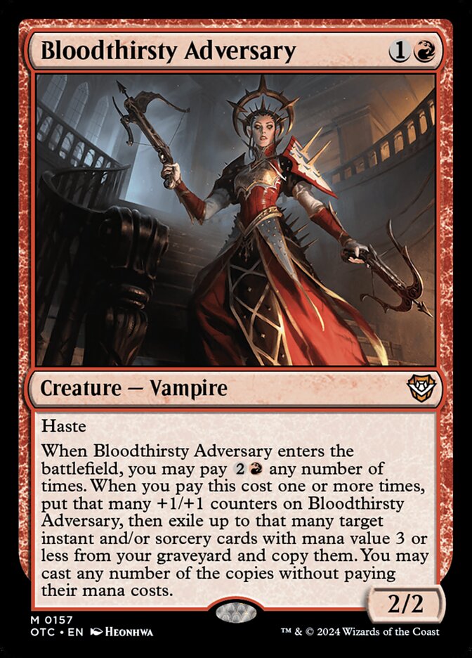 Bloodthirsty Adversary 157/342 (Commander: Outlaws of Thunder Junction)  | Good Games Morley