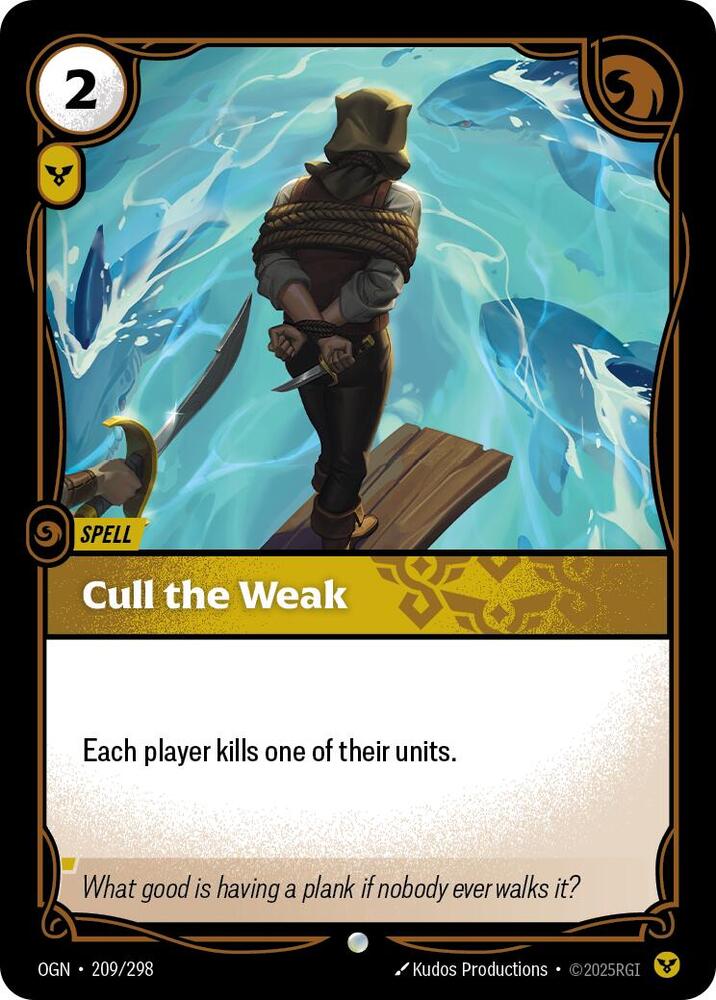 Cull the Weak 209/298 (Origins)  | Good Games Morley