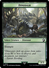 Treasure (0018) // Dinosaur (0001) Double-Sided Token [The Lost Caverns of Ixalan Tokens] | Good Games Morley