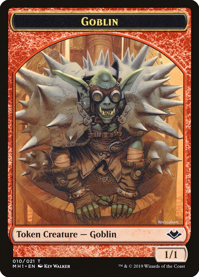 Goblin (010) // Wrenn and Six Emblem Double-Sided Token [Modern Horizons Tokens] | Good Games Morley
