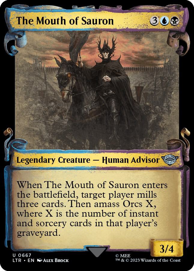 The Mouth of Sauron 667 (Universes Beyond: The Lord of the Rings: Tales of Middle-earth)  - Showcase Scroll Foil | Good Games Morley