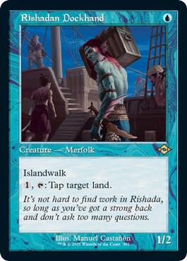 Rishadan Dockhand Retro Frame Foil Etched 391 (Modern Horizons 2)  - Foil | Good Games Morley
