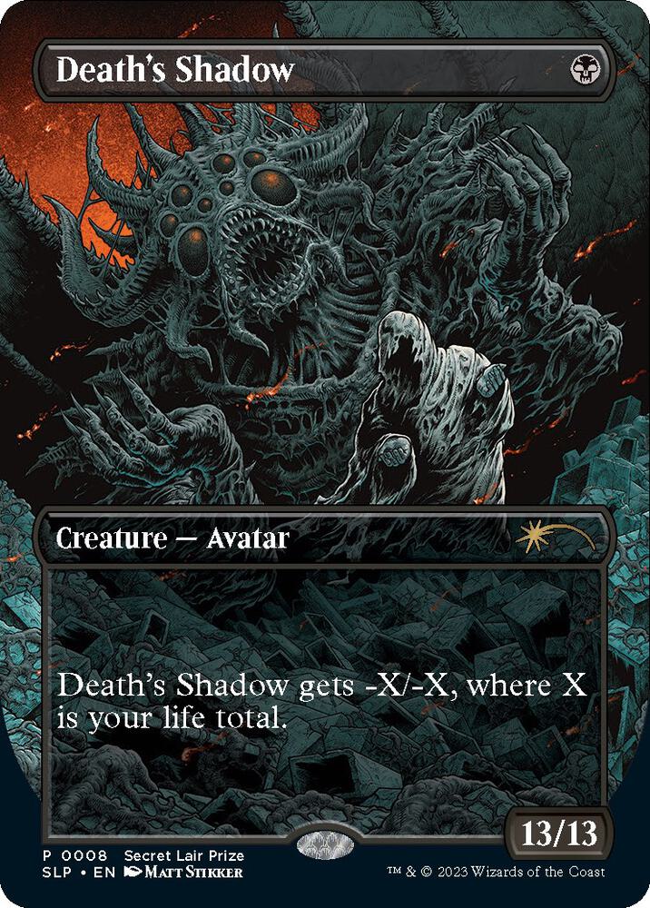 Death's Shadow 8/50 (Secret Lair Showdown)  - Borderless Foil | Good Games Morley