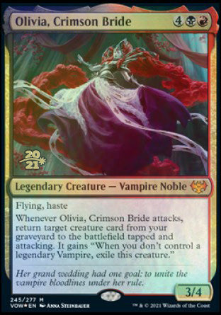 Olivia, Crimson Bride [Innistrad: Crimson Vow Prerelease Promos] | Good Games Morley