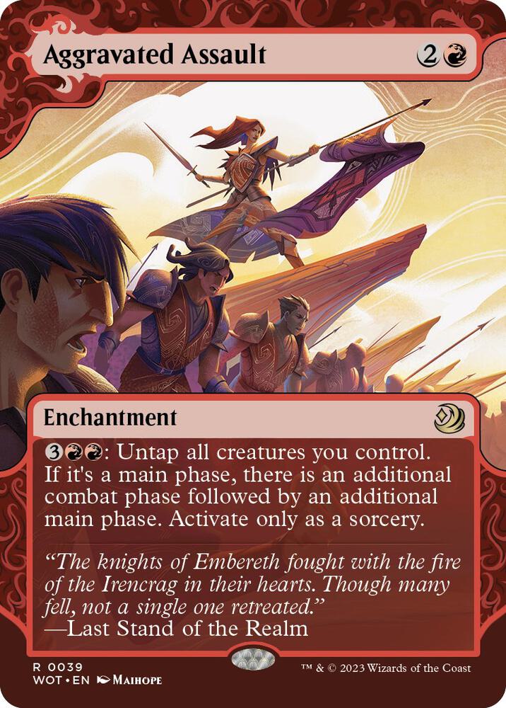 Aggravated Assault 39 (Wilds of Eldraine: Enchanting Tales)  - Showcase Foil | Good Games Morley