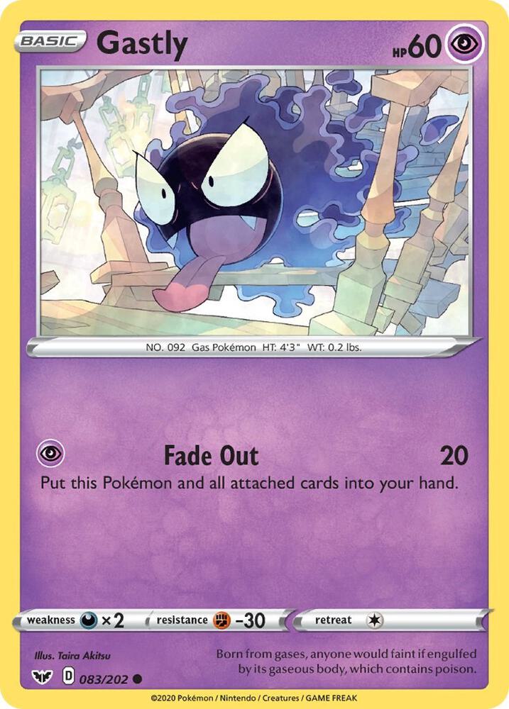 Gastly 083/202 (SWSH01: Sword & Shield Base Set)  | Good Games Morley
