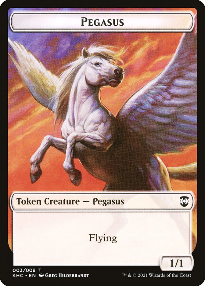 Kithkin Soldier // Pegasus Double-Sided Token [Kaldheim Commander Tokens] | Good Games Morley