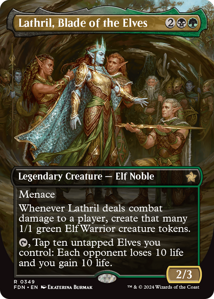 Lathril, Blade of the Elves (Borderless) [Foundations] | Good Games Morley