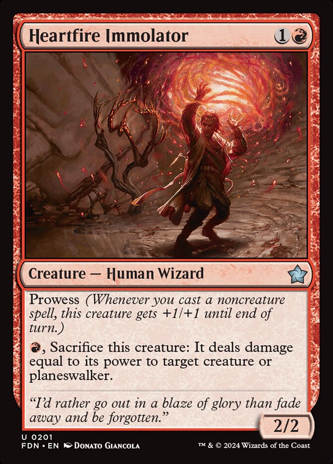 Heartfire Immolator 201/291 (Foundations)  | Good Games Morley
