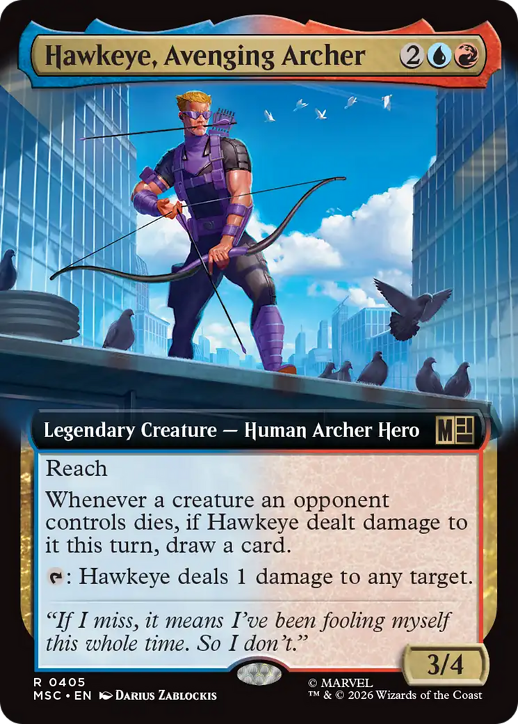 Hawkeye, Avenging Archer (Extended Art) [Marvel Super Heroes Commander] | Good Games Morley