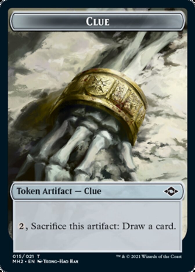 Beast // Clue (15) Double-Sided Token [Modern Horizons 2 Tokens] | Good Games Morley