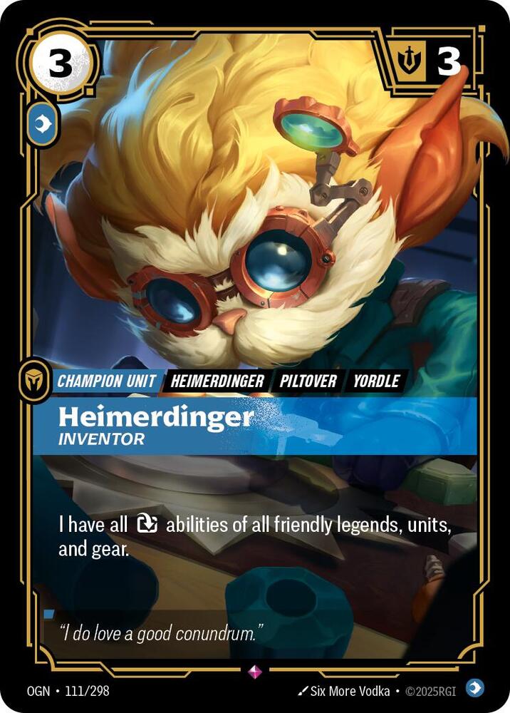 Heimerdinger - Inventor 111/298 (Origins)  - Foil | Good Games Morley