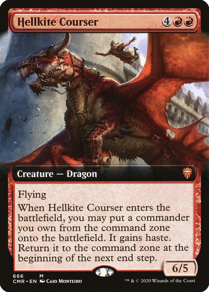 Hellkite Courser 666 (Commander Legends)  - Extended Art Foil | Good Games Morley