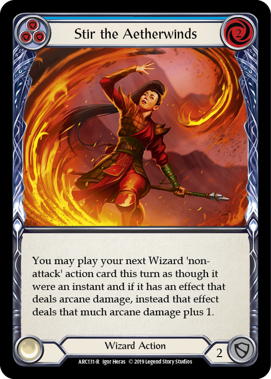 Stir the Aetherwinds (Blue) [ARC131-R] (Arcane Rising)  1st Edition Normal | Good Games Morley