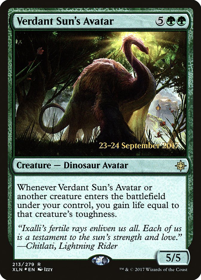 Verdant Sun's Avatar [Ixalan Prerelease Promos] | Good Games Morley